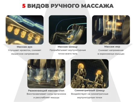 Ультра премиум массажное кресло D_Core 2 Черный