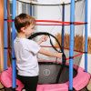 Батут детский DFC SMRKIDS 55" с сеткой, PINK