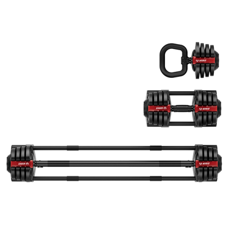 Набор регулируемый штанга+гантель+гиря HYFIT 18 кг