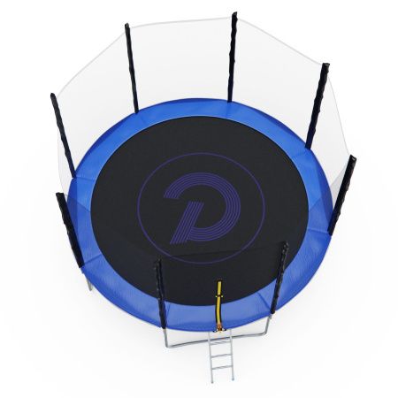 Батут с сеткой DFC PELPO 12ft с лестницей, BLUE