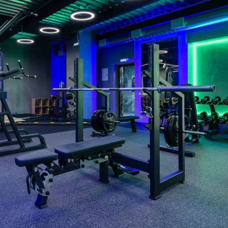 A3142 Скамья-стойка для жима штанги универсальная