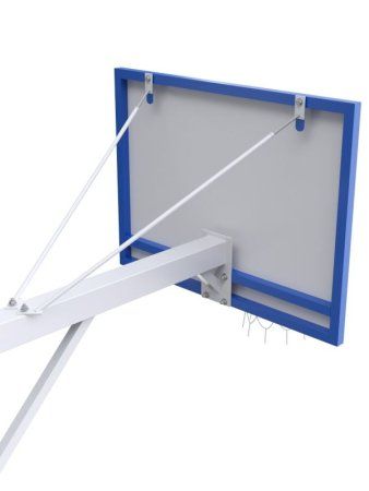 Баскетбольная стойка с тренировочным щитом 1200х900 мм из метал. листа с массовым кольцом