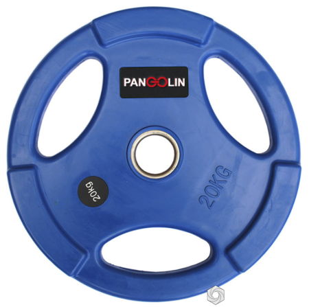 Цветной обрезиненный олимпийский диск Pangolin Fitness WP074 20 кг.
