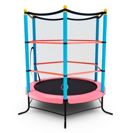 Батут детский DFC SMRKIDS 55" с сеткой, PINK