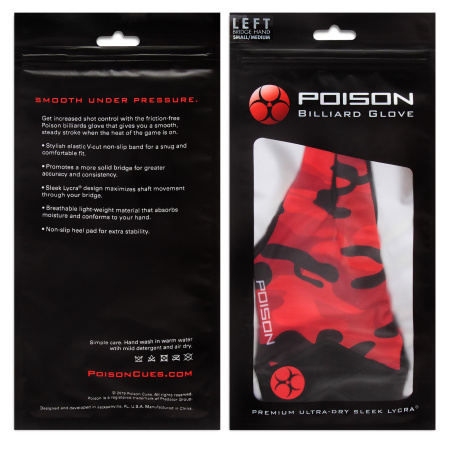 Перчатка Poison Camo Red S/M