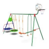 Детский комплекс DFC MULTIPLAY качели: планер, верёвочные, гнездо; мини-батут и баскетбольный щит