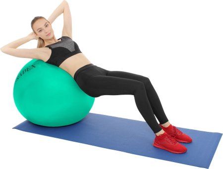 Мяч для фитнеса «ФИТБОЛ-65» с насосом, мятный