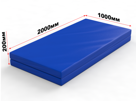 Мат гимнастический складной в одно сложение (синий)