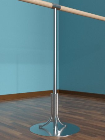 Кронштейн однорядный мобильный на круглом основании из нержавеющей стали