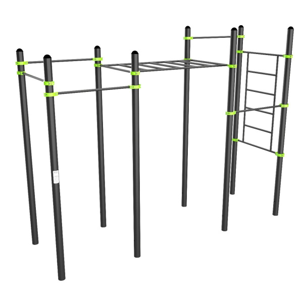 W327 Воркаут (7 перекладин, рукоход классический, шведская стенка) ZAVODSPORTA