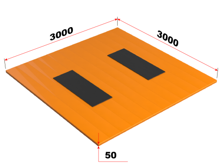Помост тяжелоатлетический 3х3х0,05м тренировочный