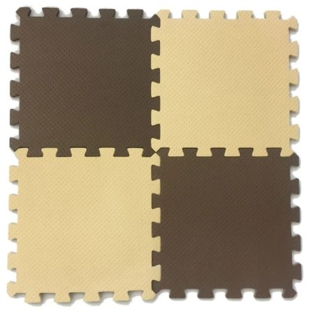 Мягкий пол разноцветный 25*25(см) 1(м2) 25МП1 
(бежево-коричневый)