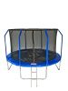 Батут SportElite GAME фиберглас с принтом защитной сеткой внутрь с лестницей 12FT