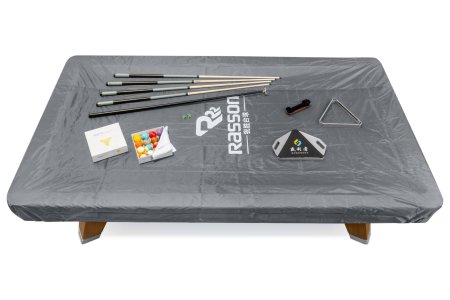 Бильярдный стол для пула "Rasson Acurra" 9 футов (коричневый, сланец 25 мм) в комплекте с плитой, аксессуары и сукно