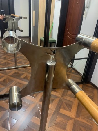 Двухрядный мобильный двухсторонний балетный станок из нержавеющей стали