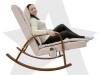 Массажное кресло качалка FUJIMO F2002 МСX Time2Chill Ivory (Tailor 2) Вишня