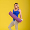 Коврик для йоги и фитнеса ПРОФ (фиолетовый-розовый) 6 мм PROFI-FIT РАСПРОДАЖА*