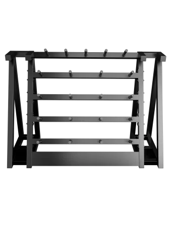 Стойка для хранения штанг для аэробики (бодипампов) BRONZE GYM 190х55х128,на 20 шт.