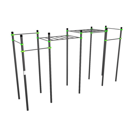 W248 Воркаут (рукоход классический двухуровневый, 6 перекладин) ZAVODSPORTA