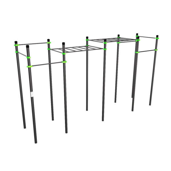 W248 Воркаут (рукоход классический двухуровневый, 6 перекладин) ZAVODSPORTA