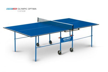 Теннисный стол StartLine Olympic Optima синий с сеткой
