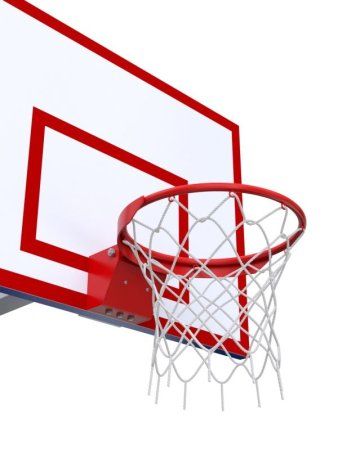 Баскетбольная стойка разборная с трен. щитом 1200х900 мм из метал. листа с массовым кольцом