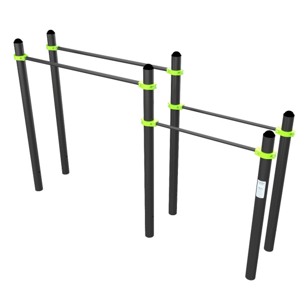 W310 Воркаут Брусья двойные для отжиманий разноуровневые ZAVODSPORTA