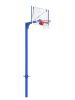 Баскетбольная стойка разборная одноопорная (со съёмной закладной) с трен. щитом 1200х900 мм из оргстекла 10 мм и масс. кольцом