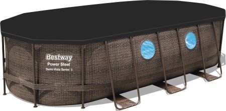 Каркасный бассейн Bestway Power Steel Swim Vista 56716 (549x274x122 с фильтр-насосом и лестницей)