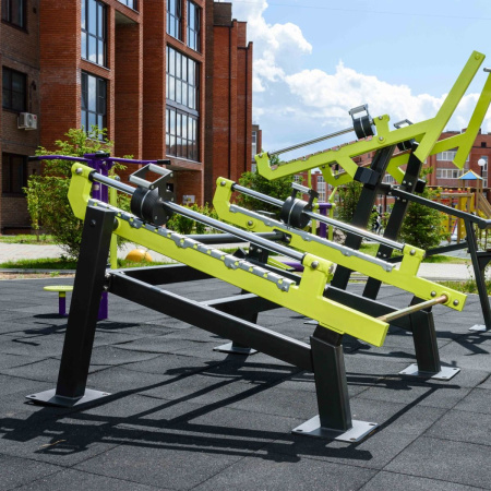 F-2813 Уличный тренажер Становая тяга с переменной нагрузкой ZAVODSPORTA