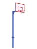 Баскетбольная стойка разборная одноопорная (со съёмной закладной) с трен.щитом из метал.листа и масс.кольцом