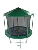 Батут SportElite HOME с принтом защитной сеткой крышей и лестницей 10FT