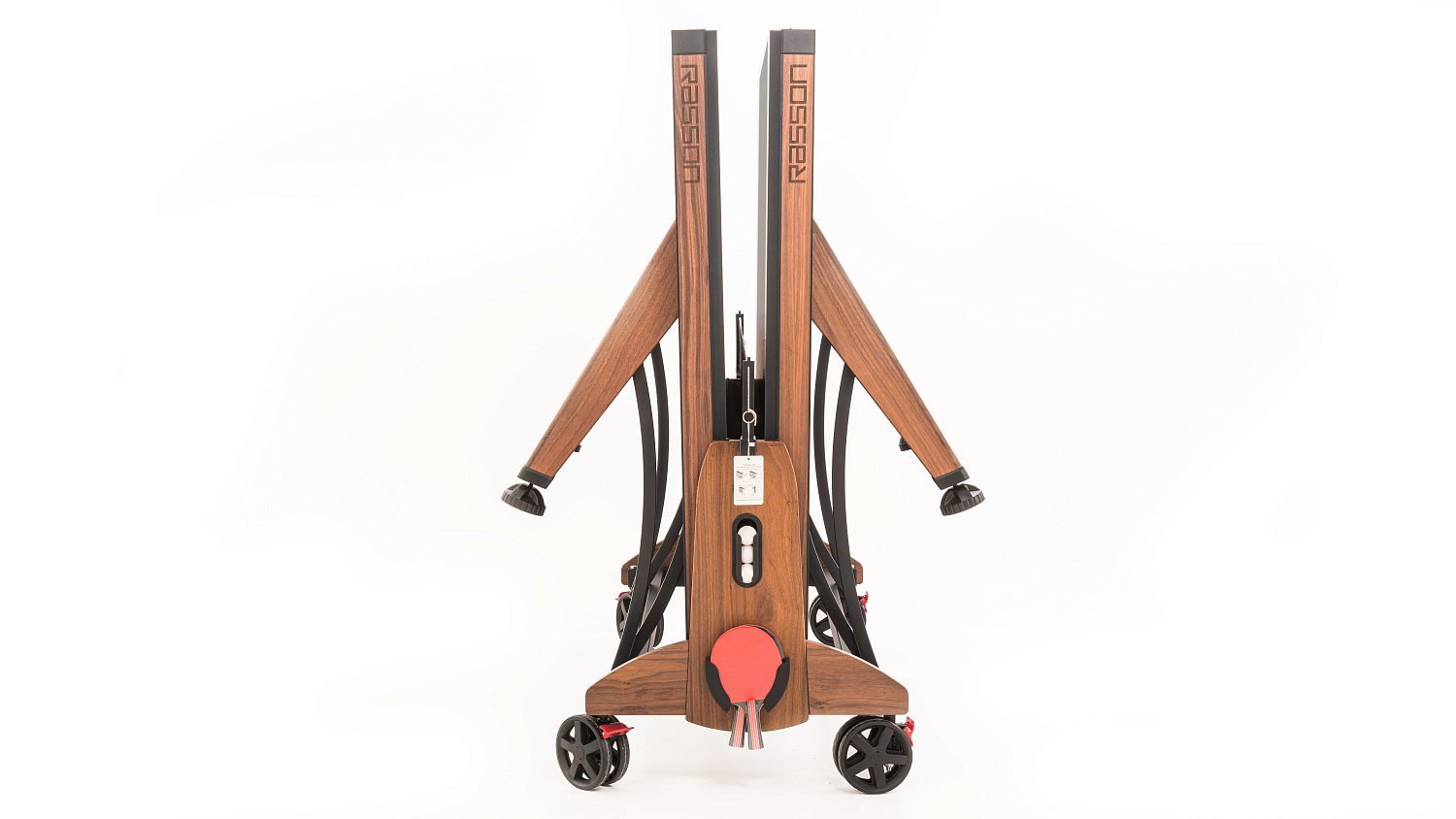 Теннисный стол складной для помещений "RASSON PREMIUM T03 Indoor" (274 х 152,5 х 76 см, натуральный орех) с сеткой
