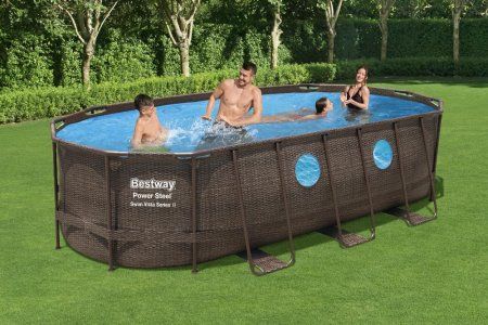 Каркасный бассейн Bestway Power Steel Swim Vista 56716 (549x274x122 с фильтр-насосом и лестницей)