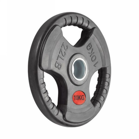 Диск VictoryFit 51 мм. обрезиненный с 3-мя хватами, 10 кг