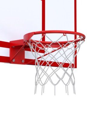 Баскетбольная стойка одноопорная разборная с щитом 1800х1050 мм из метал. листа и усиленным кольцом