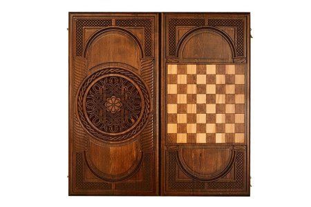 Нарды резные "Армянский фрактал 2" 60, Ustyan