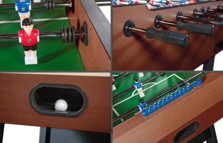 Настольный футбол (кикер) "Maccabi" (140x75x89, махагон, складной)