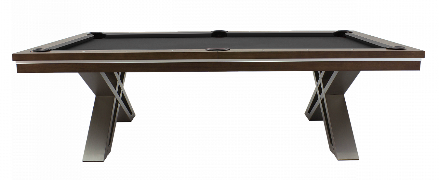 Бильярдный стол для пула RASSON "Pierce" 8 футов (коричневый) с плитой, со столешницей