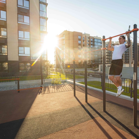 W311 GTO Перекладины разноуровневые для подтягивания из виса на высокой перекладине  ZAVODSPORTA