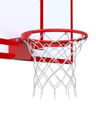 Баскетбольная стойка двухопорная с игровым щитом 1800х1050 мм и массовым кольцом