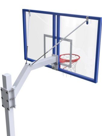 Баскетбольная стойка разборная с проф. щитом 1800х1050 мм из оргстекла 15 мм и усиленным кольцом