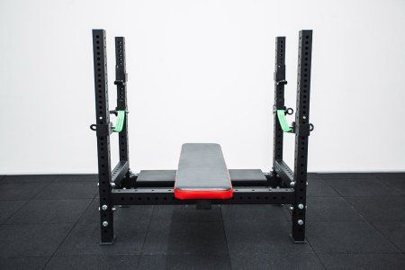 Стойки с горизонтальной скамьей для жима лежа STECTER и страховочная система "Стропа" L600 (к-кт)