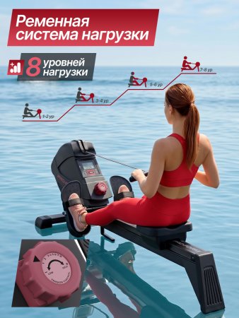Гребной тренажер DFC PRO-FORM SQ-RM901PF, магнитный