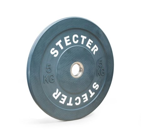 Каучуковый тренировочный диск STECTER 5 кг (серый)