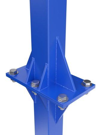 Баскетбольная стойка одноопорная разборная с щитом 1800х1050 мм из метал. листа и усиленным кольцом