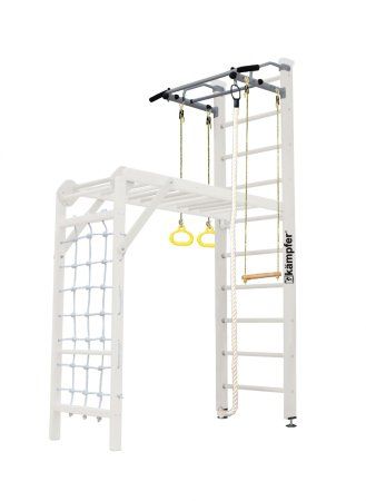 Шведская стенка Kampfer Union Ceiling (№6 Жемчужный Стандарт белый антик турник)