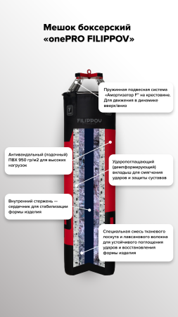 Боксерский мешок «onePRO FILIPPOV» Ø45