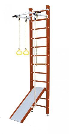 Шведская стенка Kampfer Ride Ceiling (№4 Вишневый Высота 3 м белый турник)