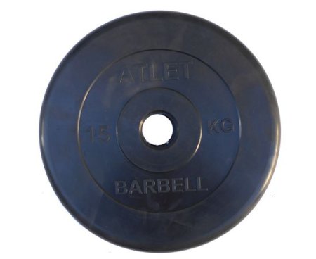 Диски обрезиненные Barbell Atlet 15 кг. 51 мм.
